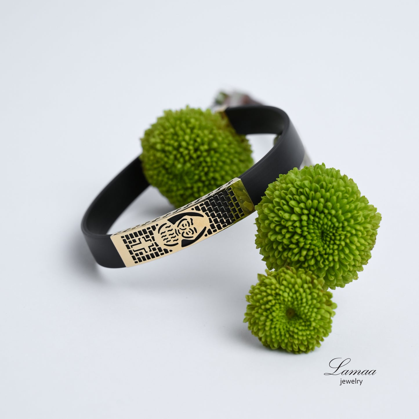18K GOLD RUBBER BRACELET