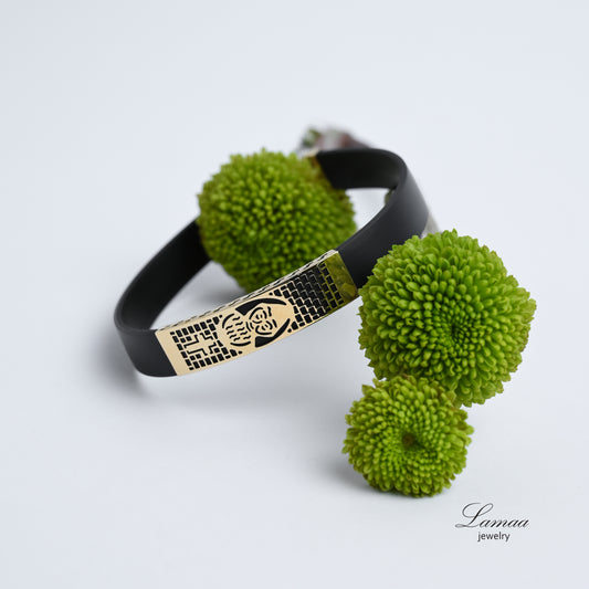 18K GOLD RUBBER BRACELET