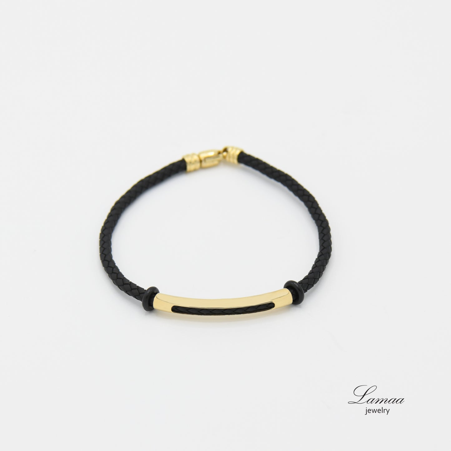 18K GOLD LEATHER BRACELET