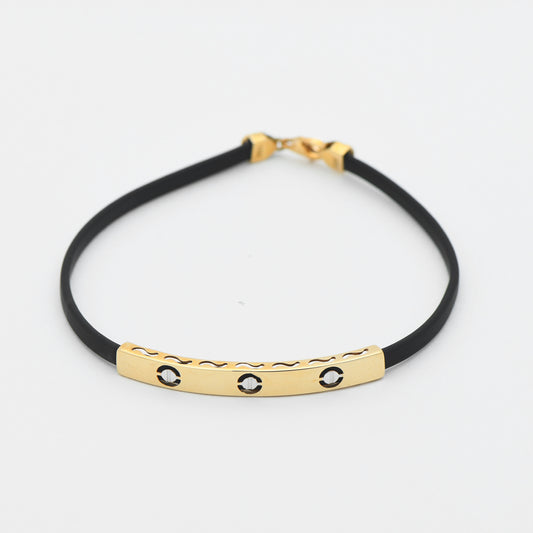 18K GOLD RUBBER BRACELET