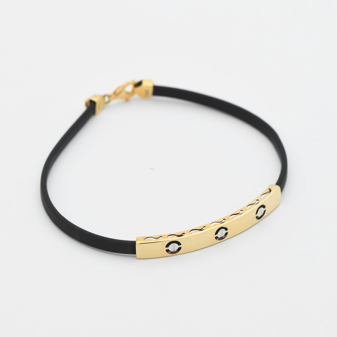 18K GOLD RUBBER BRACELET