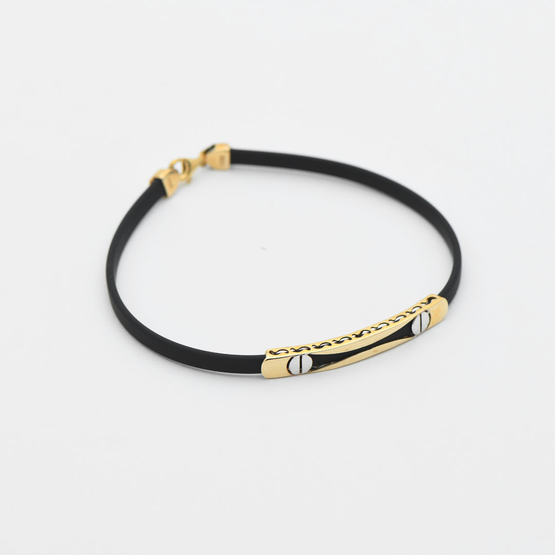 18K GOLD RUBBER BRACELET