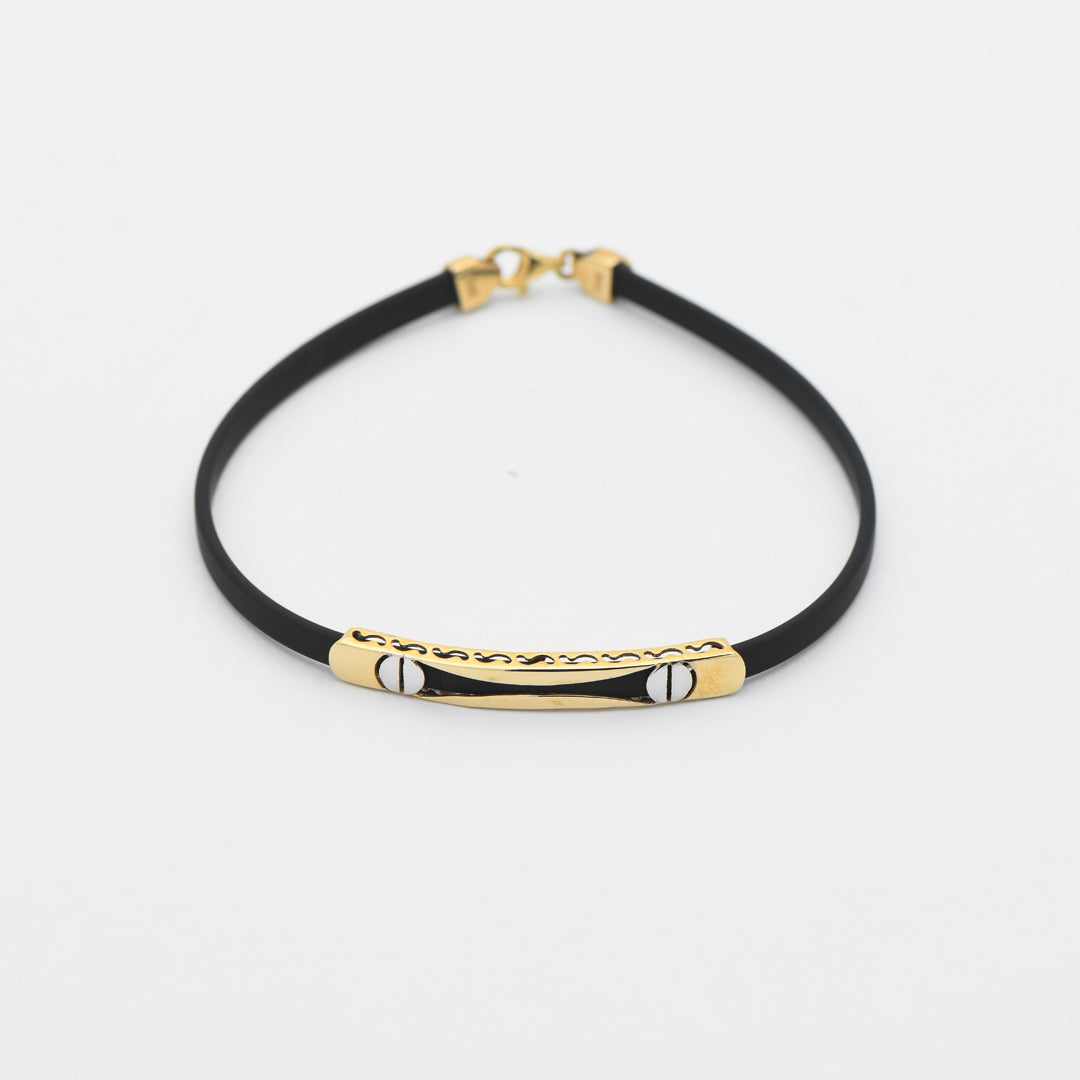 18K GOLD RUBBER BRACELET