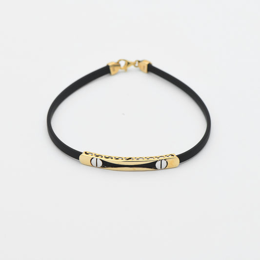 18K GOLD RUBBER BRACELET