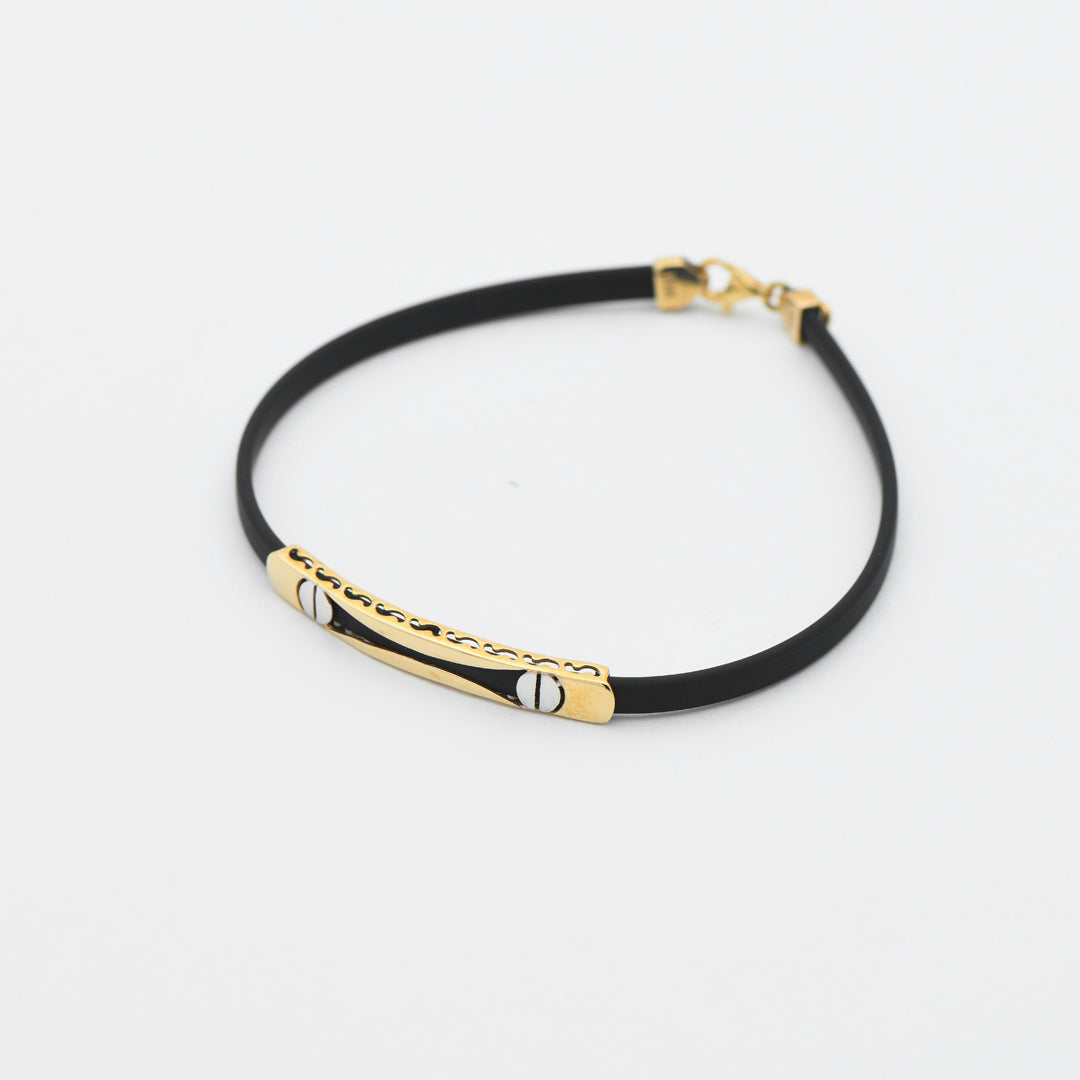 18K GOLD RUBBER BRACELET