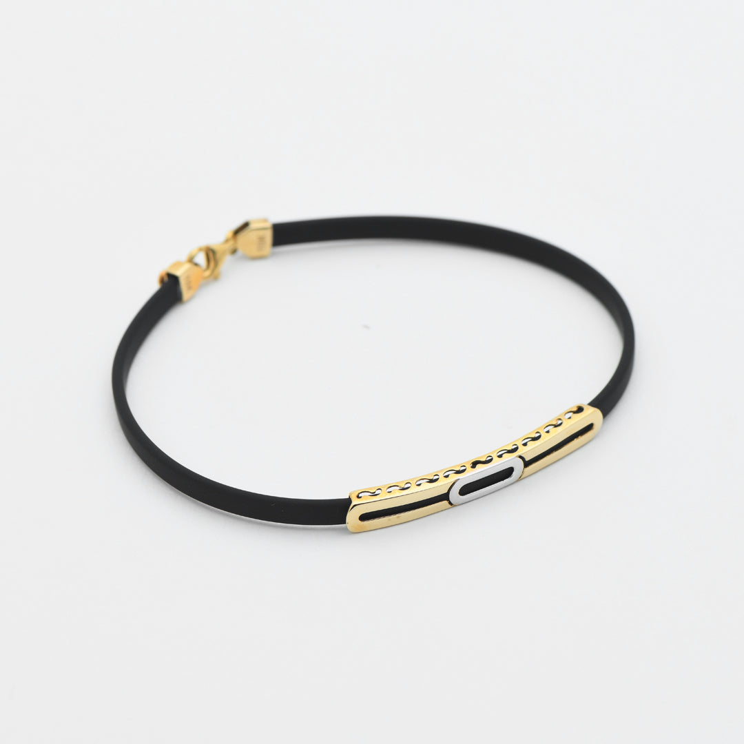18K GOLD RUBBER BRACELET