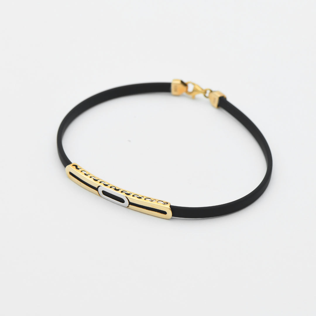 18K GOLD RUBBER BRACELET