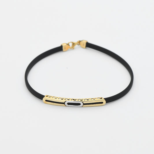 18K GOLD RUBBER BRACELET