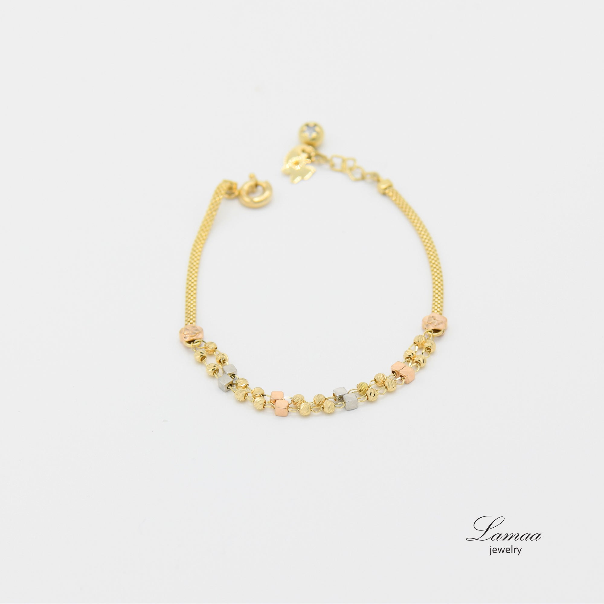 Eight gold-tone bracelet