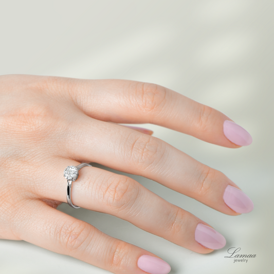 18K WHITE GOLD DIAMOND SOLITAIRE