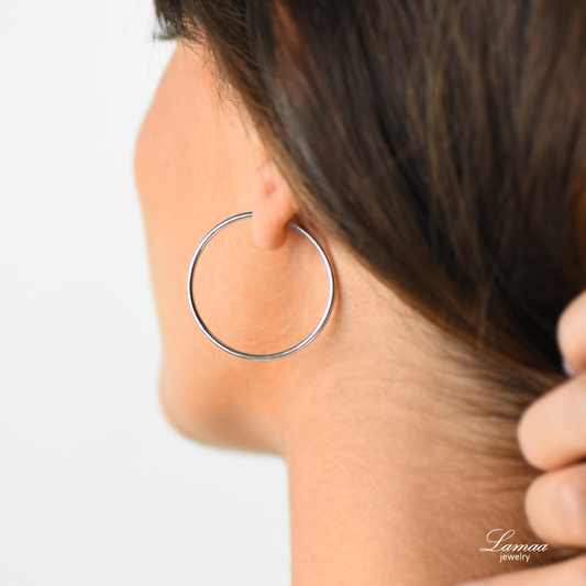 18K WHITE GOLD EARRINGS