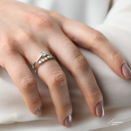 18K WHITE GOLD DIAMOND TWINS