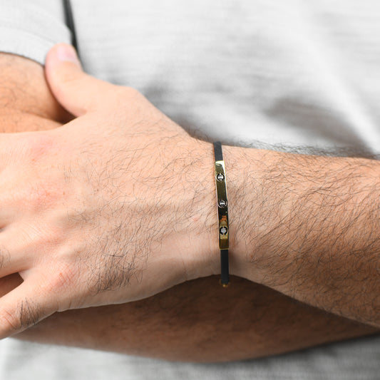 18K GOLD RUBBER BRACELET