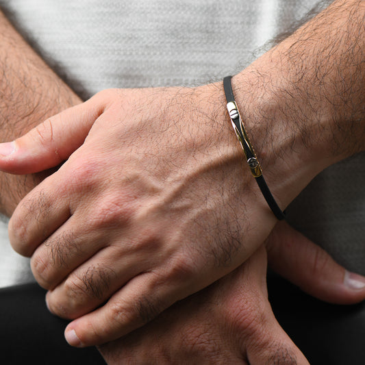 18K GOLD RUBBER BRACELET