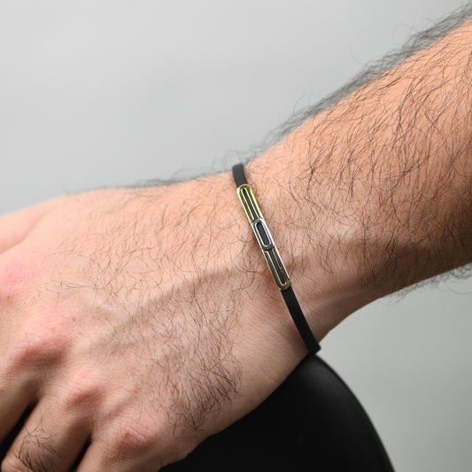 18K GOLD RUBBER BRACELET