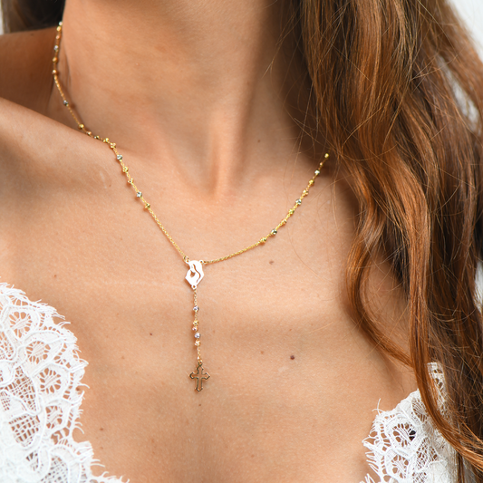 18K GOLD ROSARY