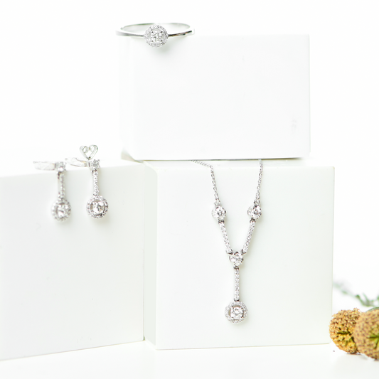 18K WHITE GOLD MINI-SET DIAMOND